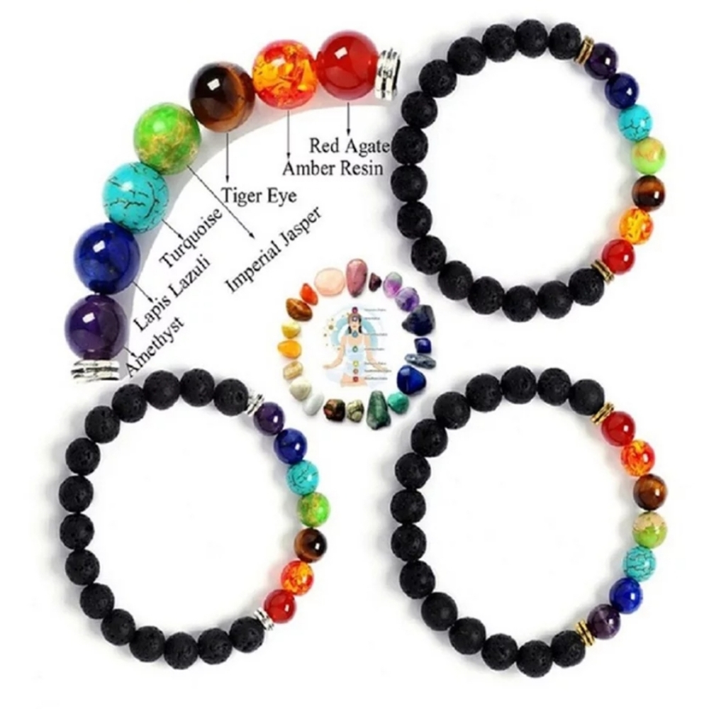 Chakra Natural Gem Bracelet ❤️